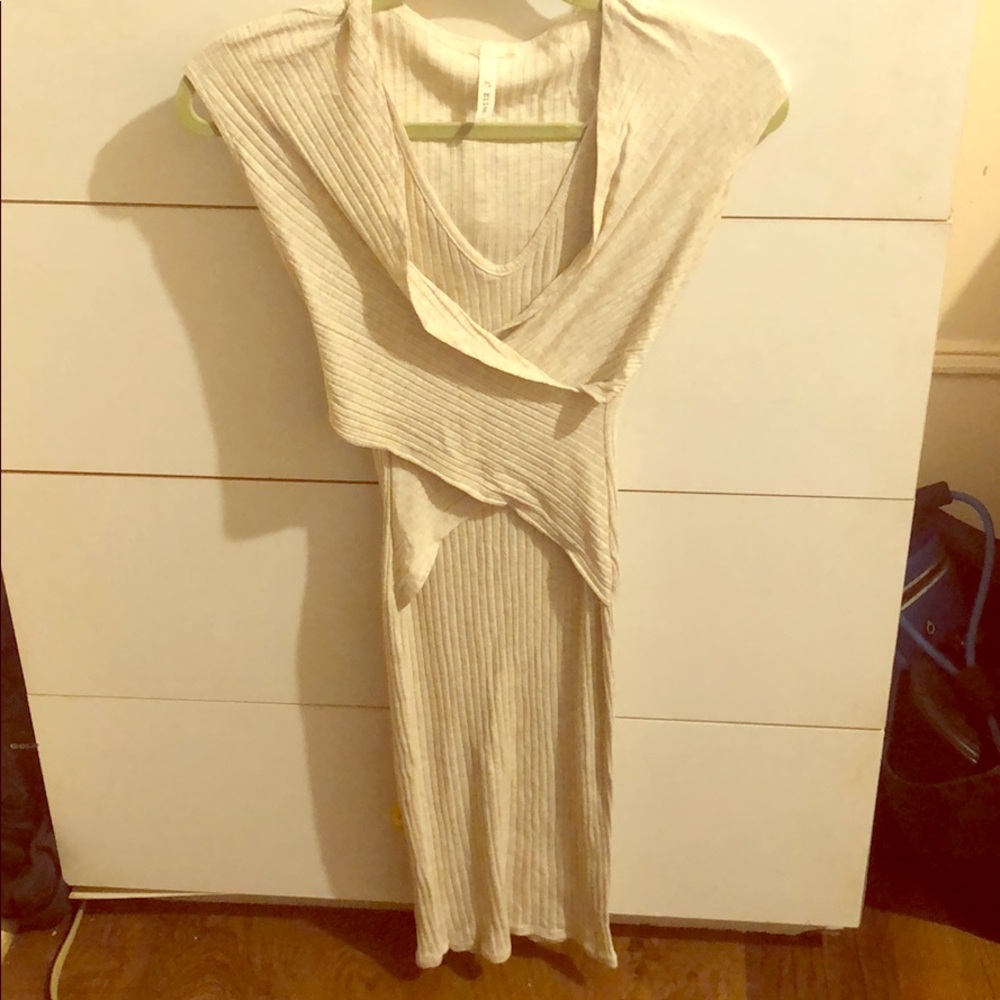 Cream body con dress